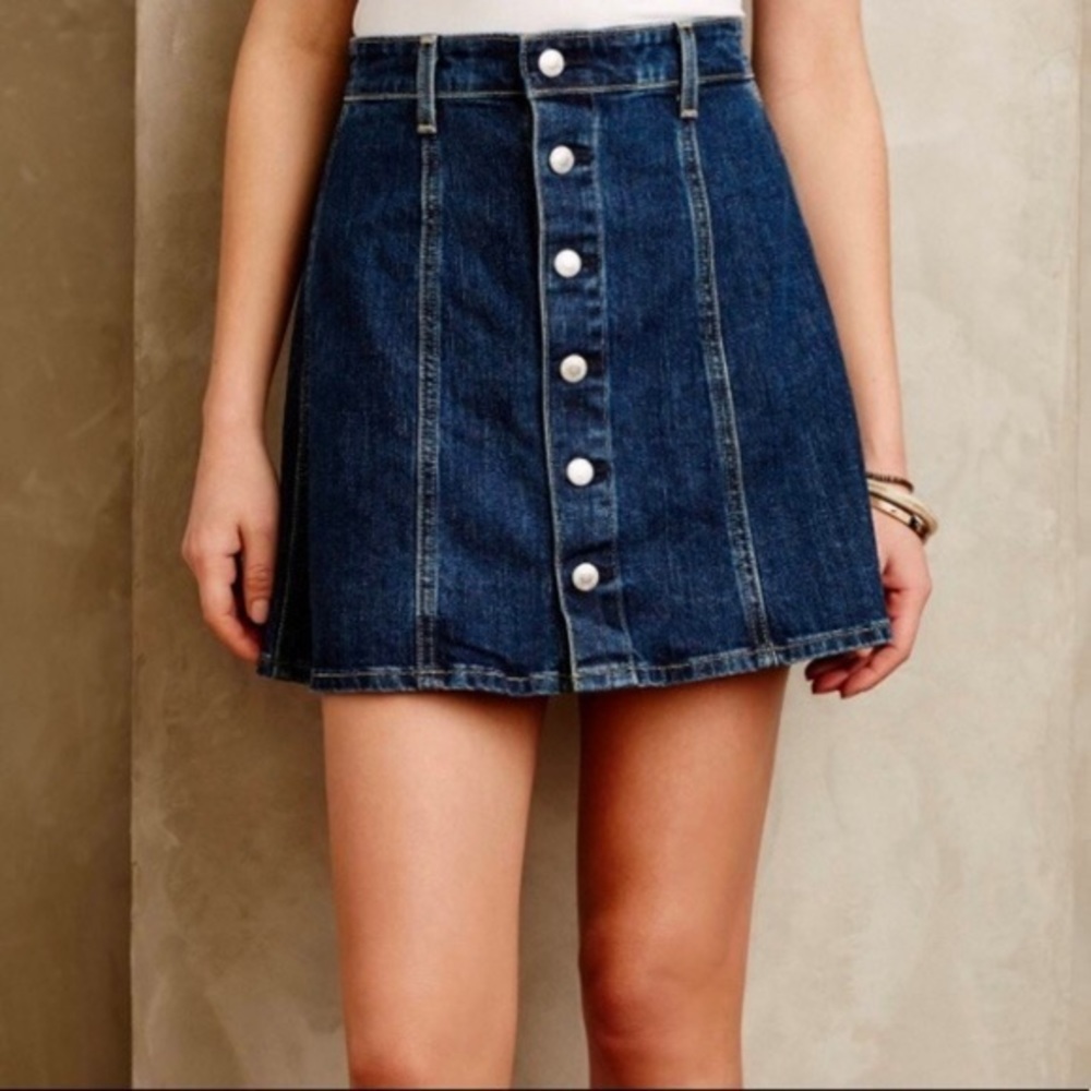 ABERCROMBIE FITCH button down denim mini skirt